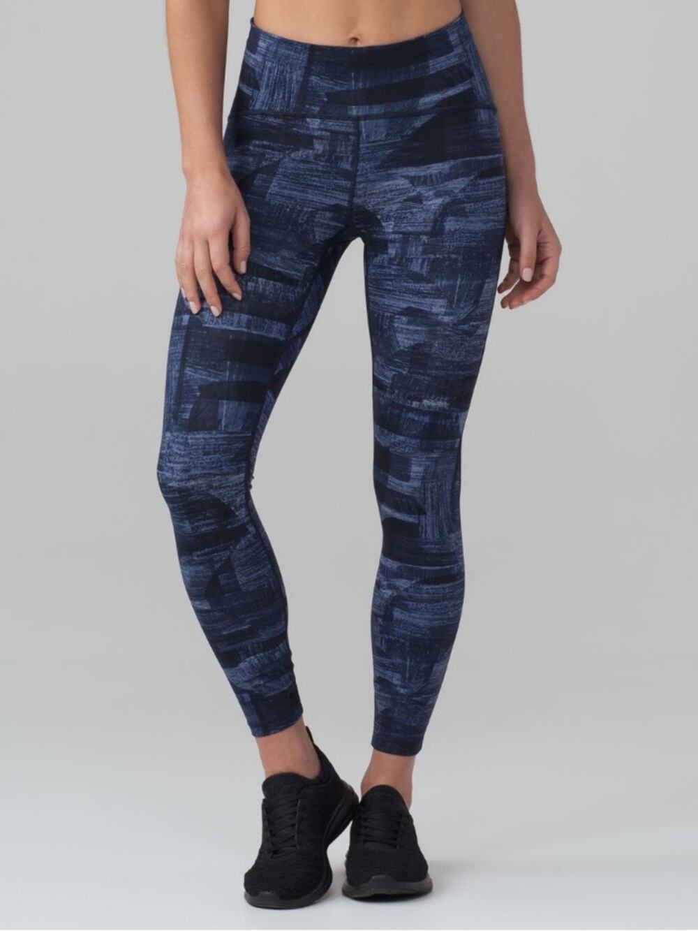 Lululemon Train Times 7/8 Leggings Transition Multi Midnight Navy Black Size 6